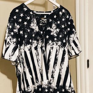 American flag blouse